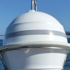Reflective strip for anchor buoy