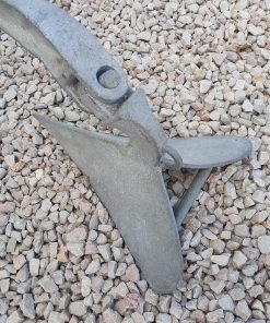 "Galvanized Ploughshare Anchor: Robust underground power, perfect for sand and seagrass."