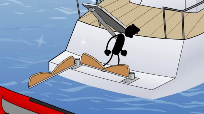 Die wegnehmbare Beiboothalterung von SWI-TEC ist eine einfache Art ein Beiboot sicher während der Fahrt an Bord zu befestigen