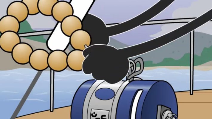 Die Mastlift Führungsrolle verhindert das der MAstlift am Mast anschlägt und bietet eine einfache Führung nach oben