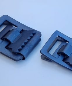 Praktische Klemmschnallen für Gurtbänder aus eloxiertem Aluminium